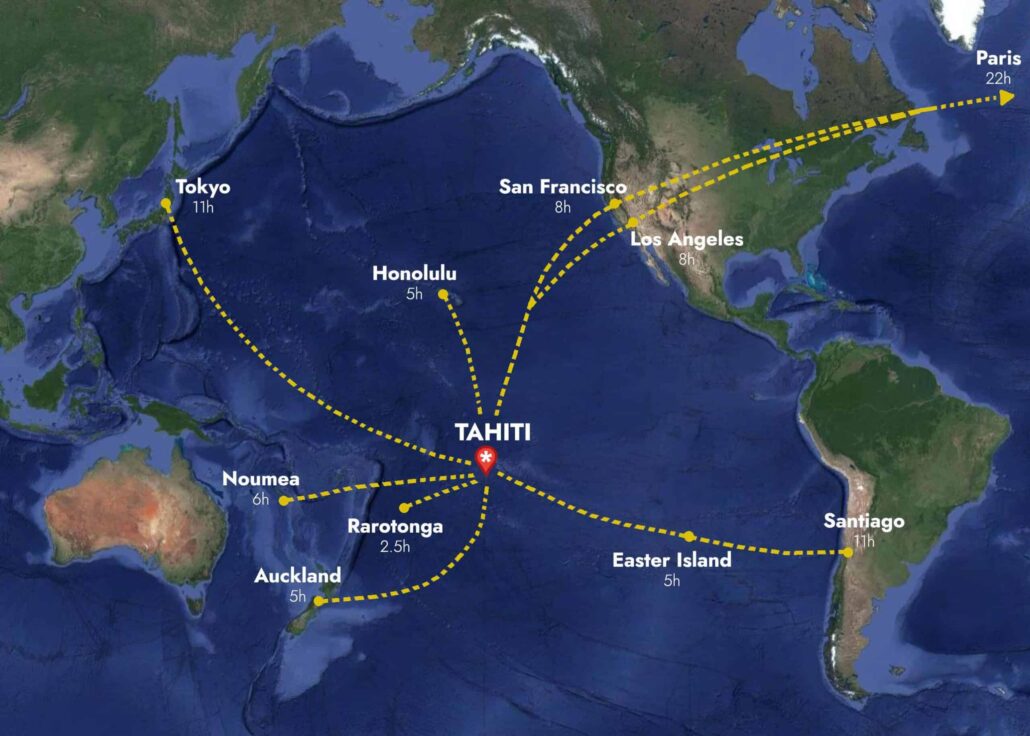where is tahiti on world map